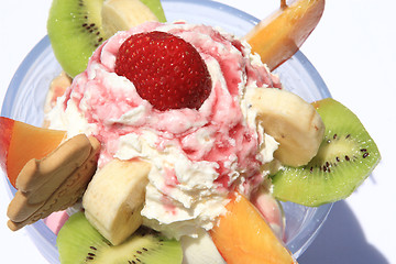 Image showing ice cream with fruits