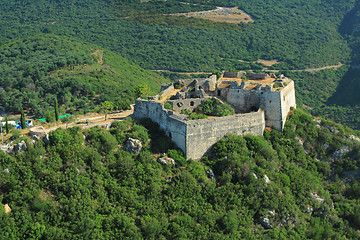 Image showing Aerial view on the village of Parga 