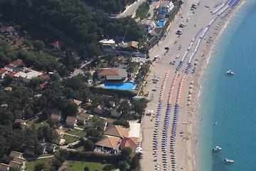 Image showing Aerial view on the village of Parga 