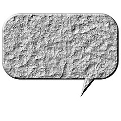 Image showing 3D Stone Speech Bubble