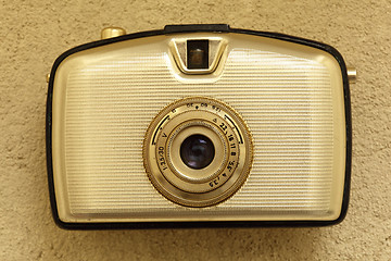 Image showing Golden retro photo camera