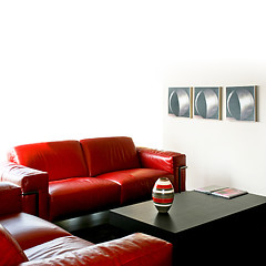 Image showing Red sofa