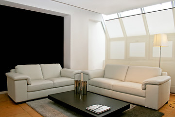 Image showing Two leather sofas