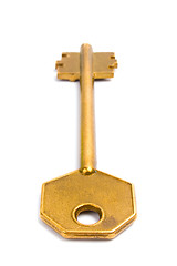 Image showing old golden key