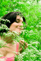 Image showing female in summer forest