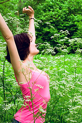 Image showing female in summer forest