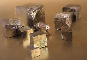 Image showing golden cubes