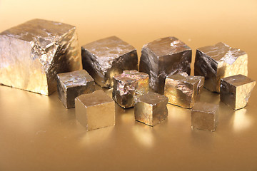 Image showing golden cubes