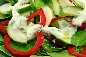 Image showing Cucumber And Mint Salad