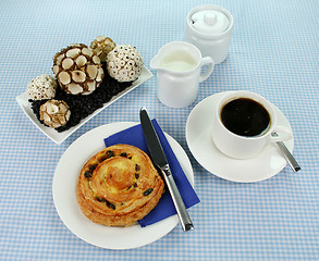Image showing Danish With Coffee