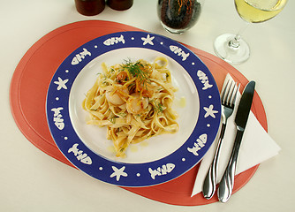 Image showing Fettucini With Scallops