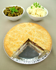 Image showing Family Size Beef Pie