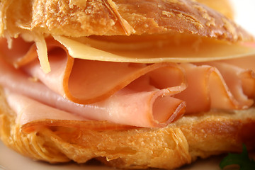 Image showing Cheese And Ham Croissant 4