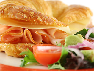 Image showing Ham And Cheese Croissant