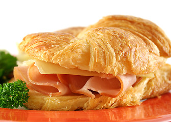 Image showing Ham And Cheddar Croissant