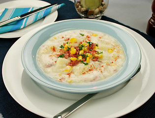 Image showing Ham Corn And Potato Chowder