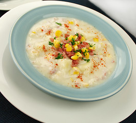 Image showing Ham Corn And Potato Chowder