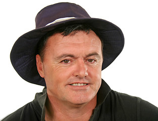 Image showing Man In Hat Smiling