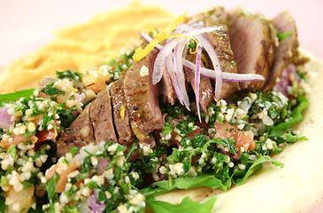 Image showing Middle Eastern Lamb Pita Bread 