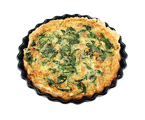 Image showing Bacon And Spinach Quiche