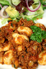 Image showing Gnocchi With Meat Sauce