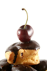 Image showing Cherry On A Profiterole