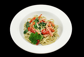 Image showing Bacon Pesto Pasta 1