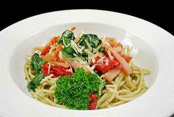 Image showing Bacon Pesto Pasta 3