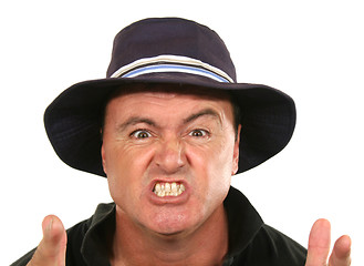 Image showing Angry Man In Hat