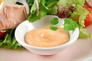 Image showing Tuna Salad And Dressing