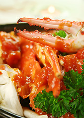 Image showing Crab In Tomato Sauce