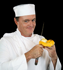 Image showing Orange Peeling Chef