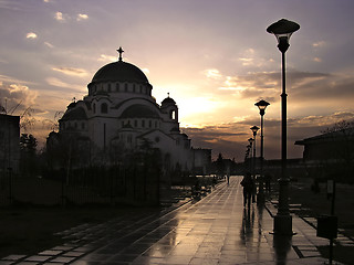 Image showing Church At Sunrise