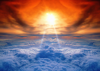 Image showing clouds and sun