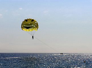 Image showing Parachute Over Sea