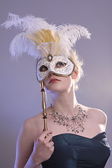 Image showing Woman with mask