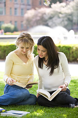 Image showing Studying college students