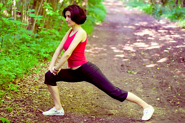 Image showing sporty woman