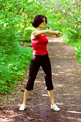 Image showing sporty woman