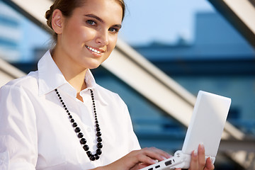 Image showing woman with laptop