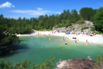 Image showing Beach - kollevågen - Askøy- Tilt-shift