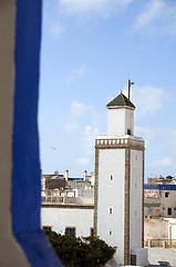 Image showing rooftop view mosque essaouira morocco