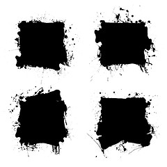 Image showing square black ink splat