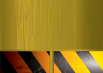 Image showing metal space door gold