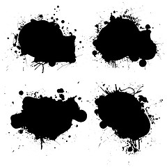 Image showing rounded ink splat black