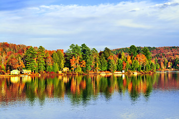 Image showing Fall forest reflections