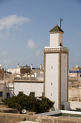 Image showing rooftop view mosque essaouira morocco