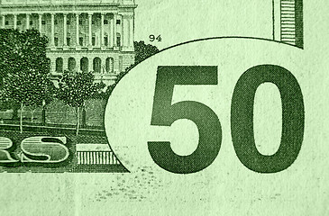 Image showing Fifty Dollar Bill