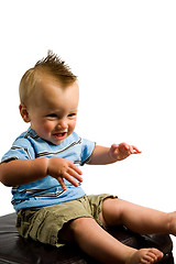 Image showing Baby Boy Portrait Isolated