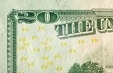 Image showing Twenty Dollar Bill